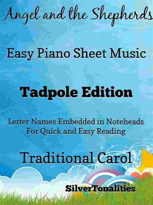 cover image of The Angel and the Shepherds Easy Piano Sheet Music Tadpole Edition